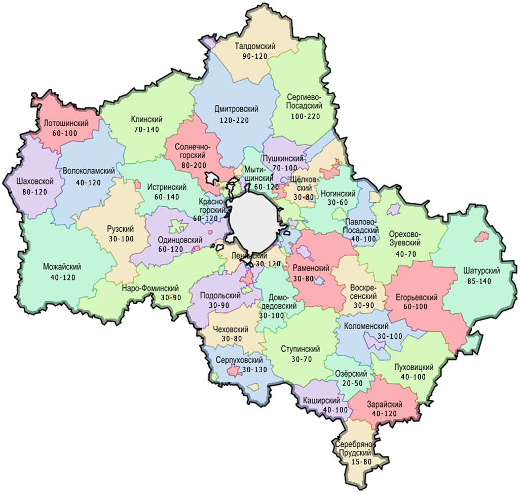 Сколько деревень в московской области